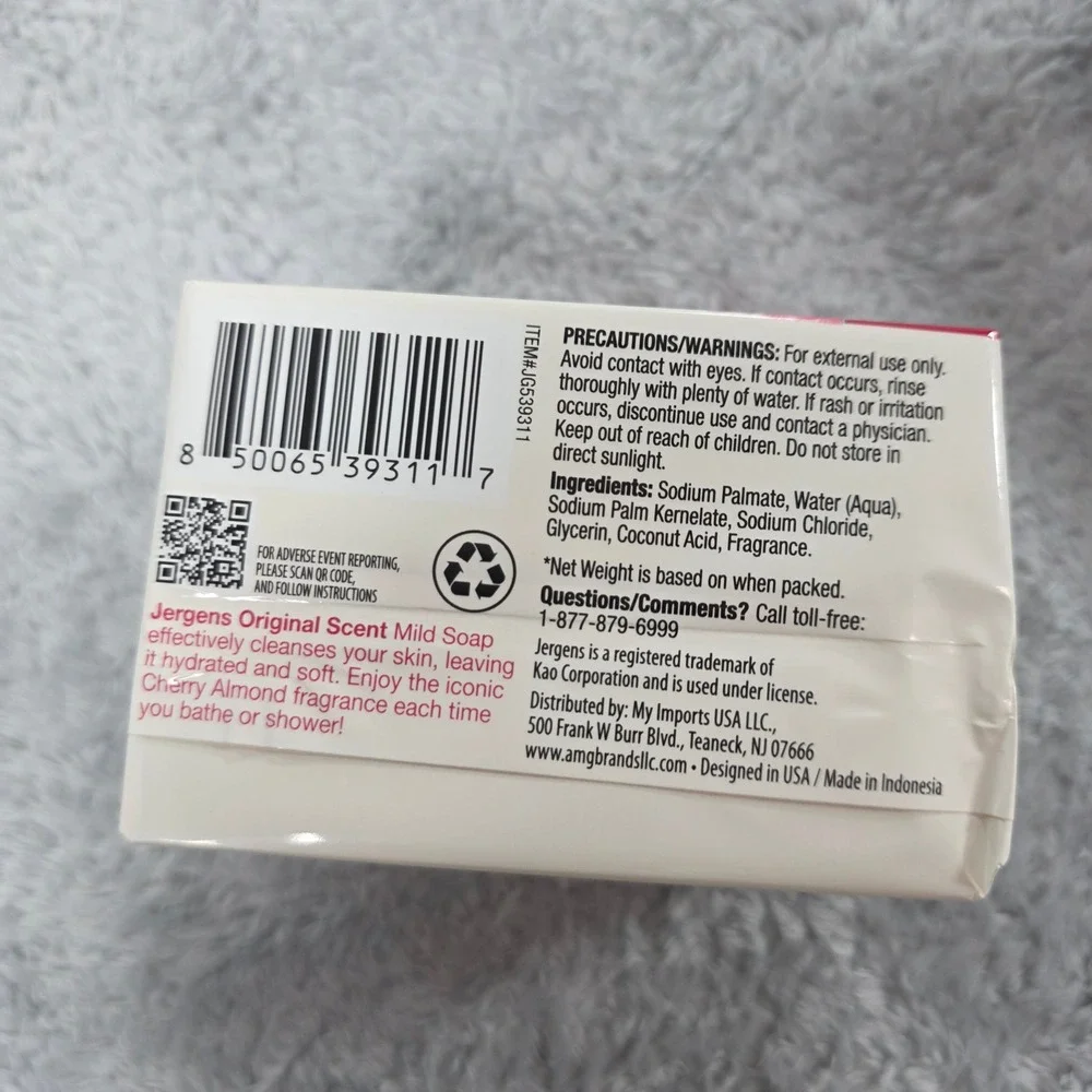 Jergens Mild Cherry Almond Bar Soap Original Scent 3oz 6-Pack Unisex Skincare